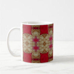Taza De Café Gold pattern cement wall closeabstract, ancient, a