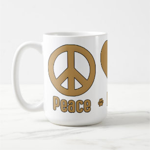 Taza De Café Gold Peace Love BBG Mug