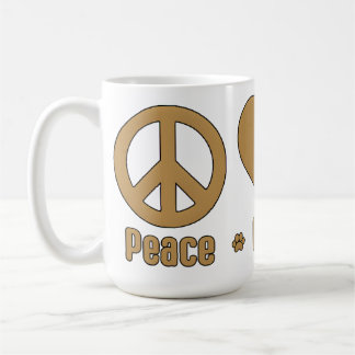 Taza De Café Gold Peace Love BBG Mug