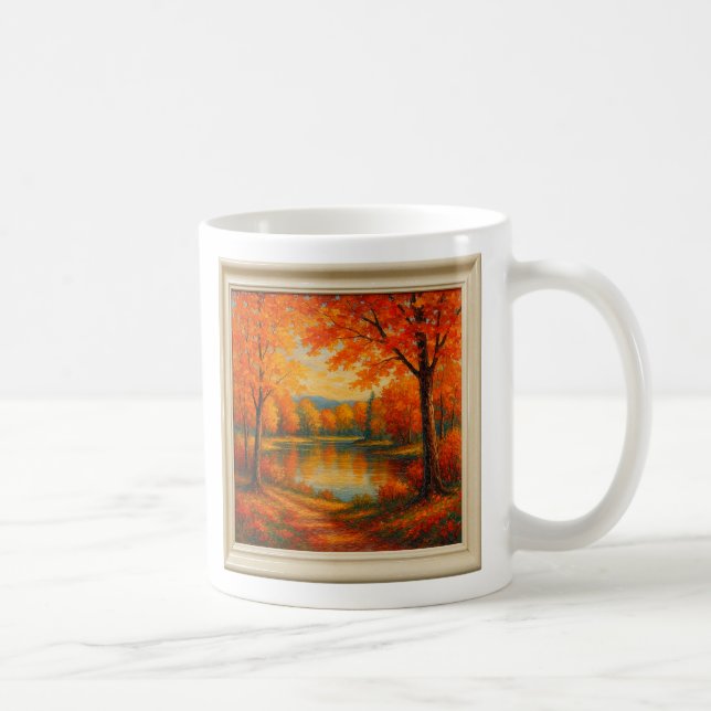 Taza De Café Golden Autumn Reflections (Derecha)