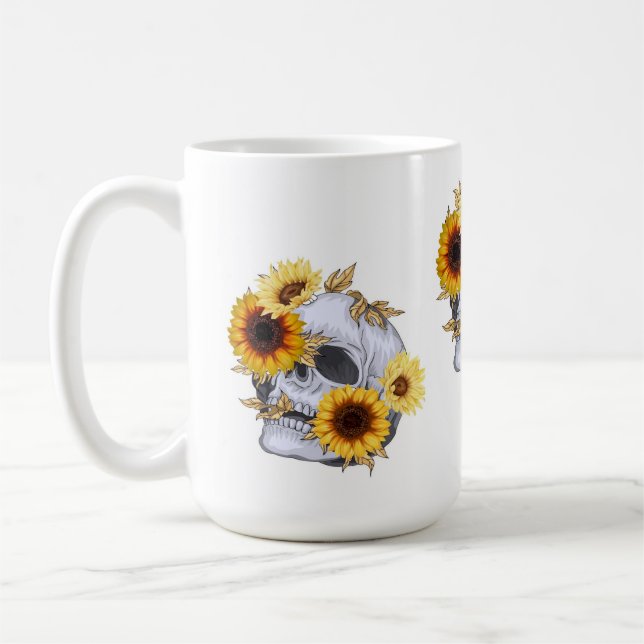 TAZA DE CAFÉ GOLDEN BLOOM SKULL (Izquierda)
