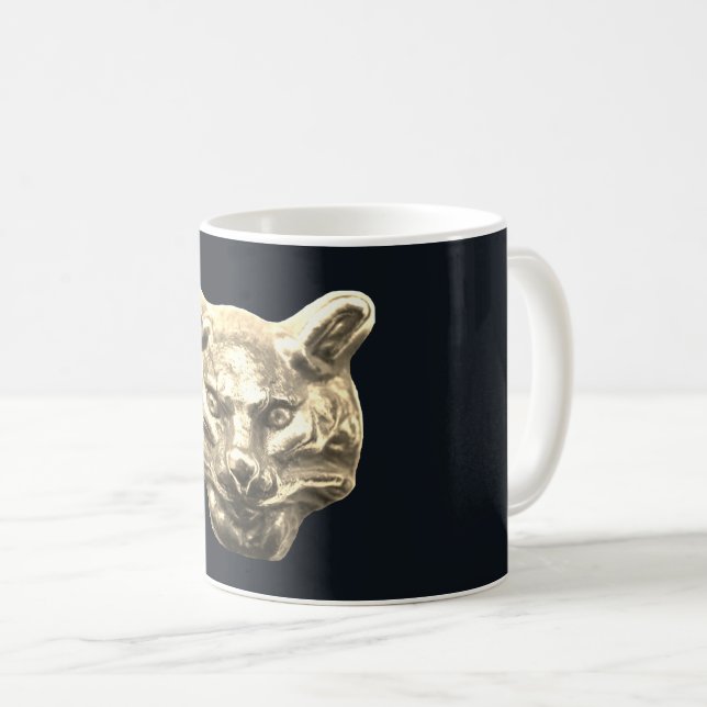 Taza De Café Golden Cat – Vergoldete Katze Goldener Kater (Anverso derecho)