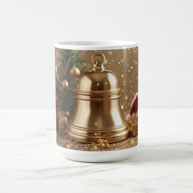 Taza De Café Golden Christmas Bell Mug – Festive Holiday Tree (Centro)