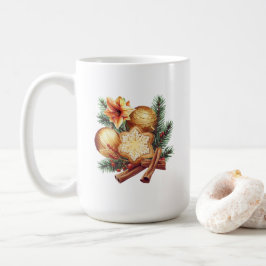 Taza De Café Golden Christmas Star with Cinnamon