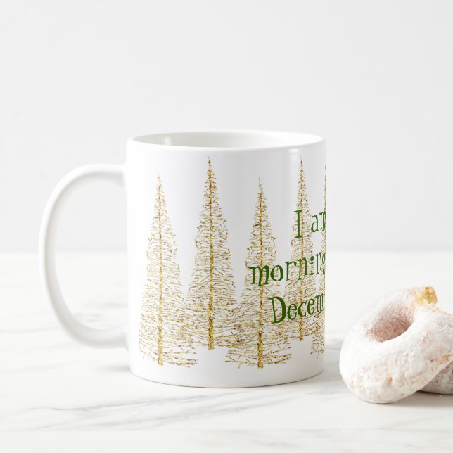 Taza De Café Golden Christmas Trees Mug (Con donut)