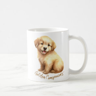 Taza De Café Golden Companions acuarelas Golden Retriever