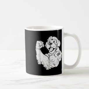 Taza De Café Golden Doodle Biceps Tattoo Dog Rama - Mascota I L