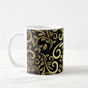 Taza De Café golden floral 