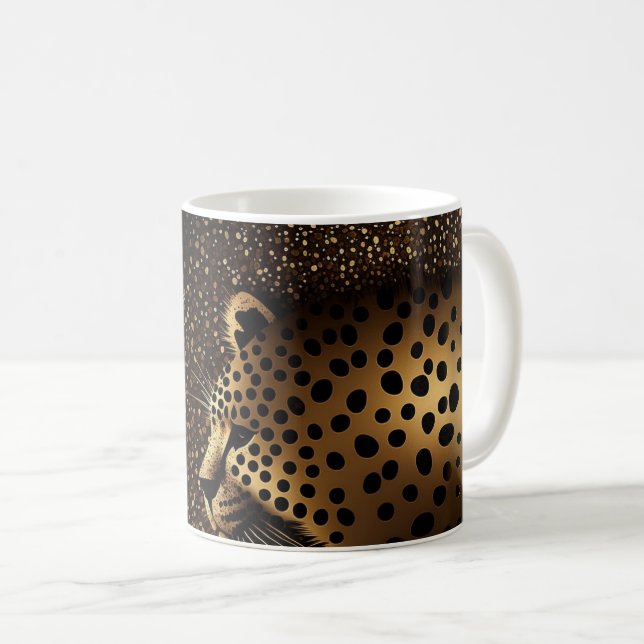 Taza De Café Golden Jaguar Pattern           (Anverso derecho)