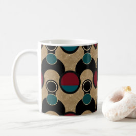 Taza De Café Golden Orbit Bold Circles Abstract Throw Cushion
