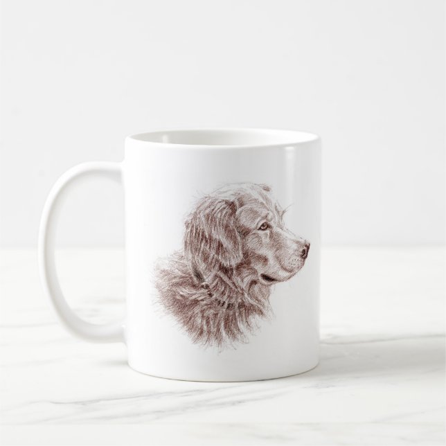 Taza De Café Golden Retriever (Izquierda)