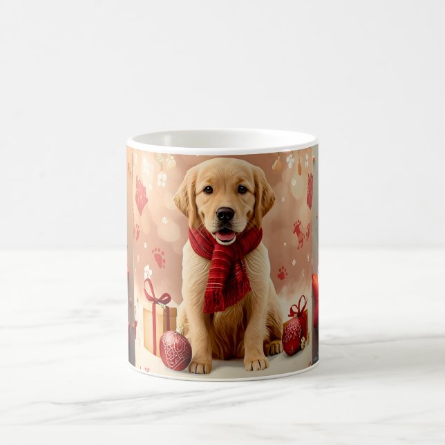 Taza De Café Golden Retriever Christmas Mug (Centro)