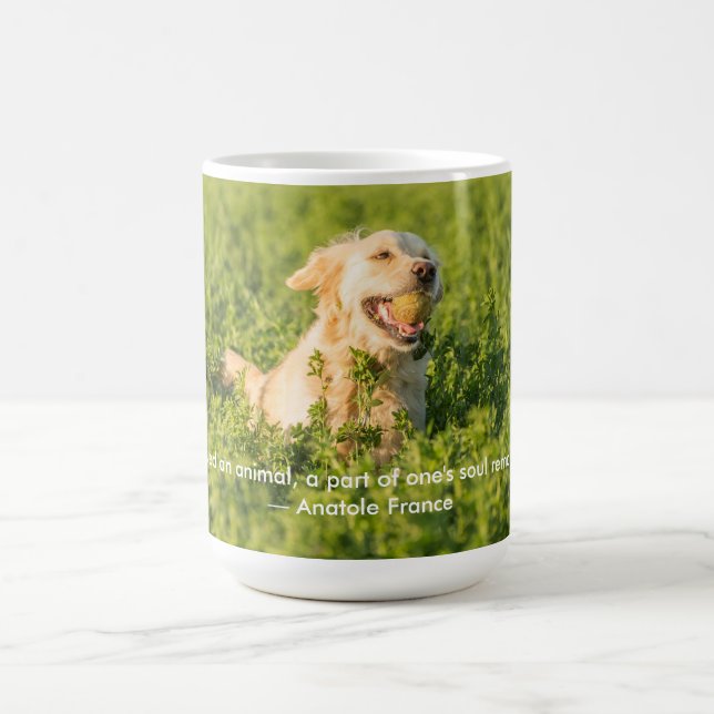 Taza De Café Golden Retriever con presupuesto (Centro)