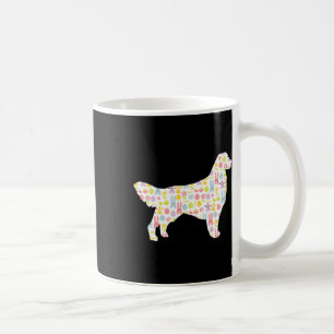 Taza De Café Golden Retriever Easter Bunny Dog Silhouette