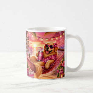 Taza De Café Golden Retriever en una hamaca
