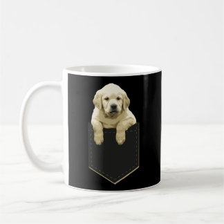 Taza De Café Golden Retriever In Pocket T Shirpy Dog In Yo