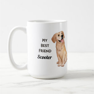 Taza De Café Golden Retriever Mi Mejor Amigo Nombre Personaliza