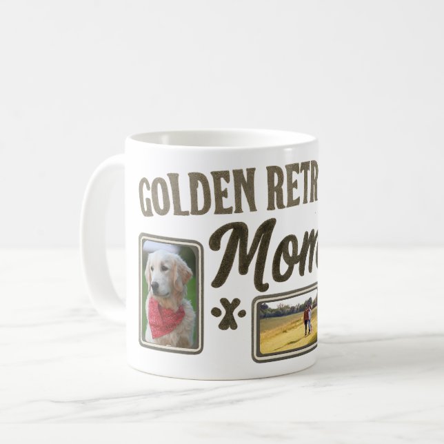 Taza De Café Golden Retriever Mom Personalized Mug - Custom (Anverso izquierdo)