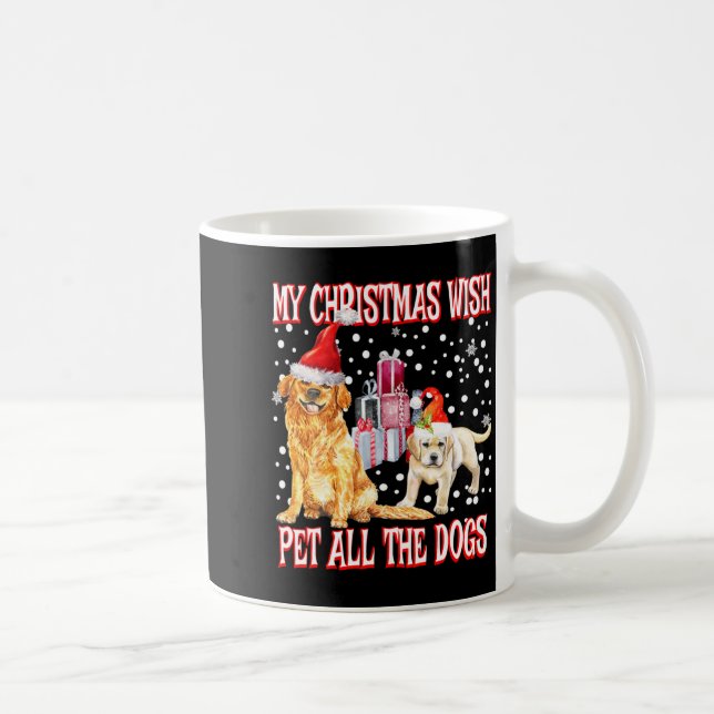 Taza De Café Golden Retriever My Christmas Wish Pet All The D  (Derecha)