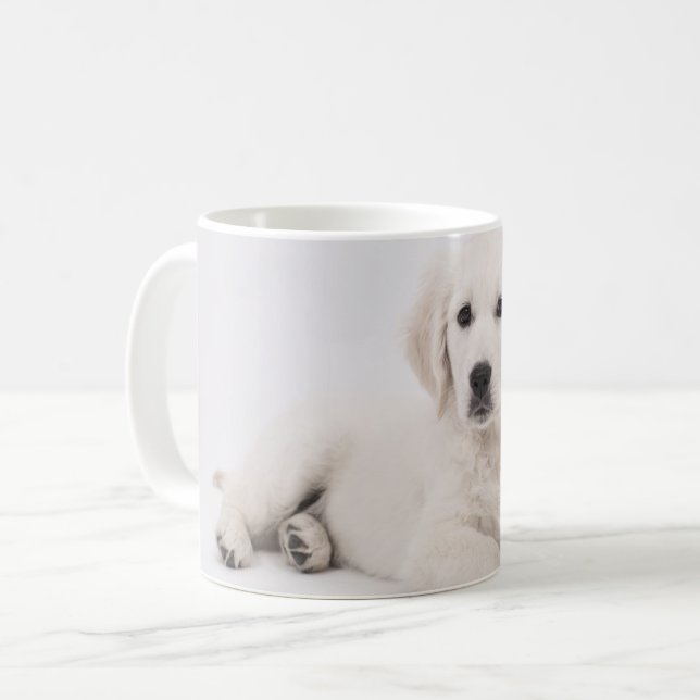 Taza De Café Golden Retriever Puppy Photo (Anverso izquierdo)