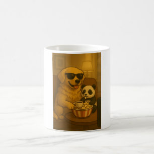 Taza De Café Golden Retriever y Panda Adorables