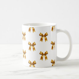 Taza De Café Golden Ribbon Pattern — Elegant Minimal Luxury