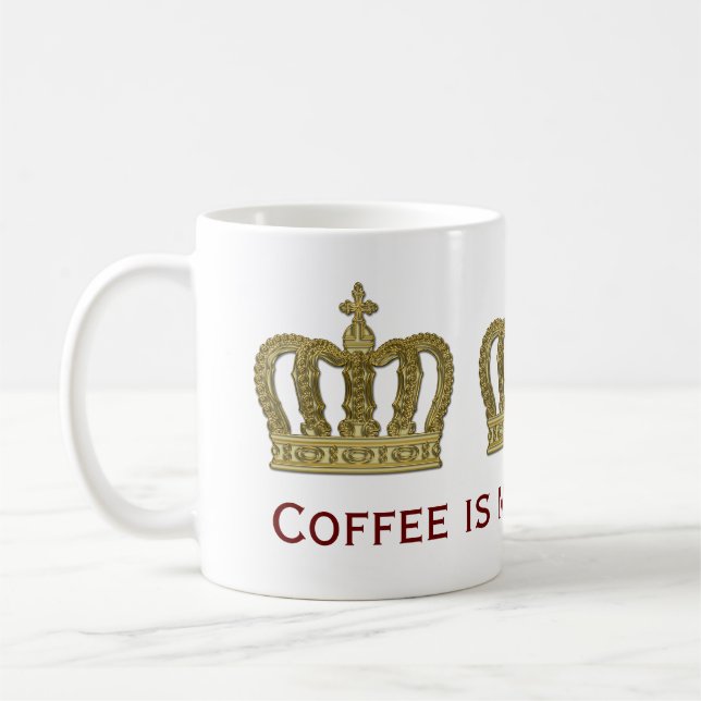 Taza De Café Golden Royal Crown II + tu trasero. e ideas (Izquierda)