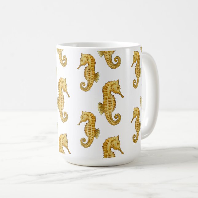 TAZA DE CAFÉ GOLDEN SEAHORSES MUG (Anverso derecho)