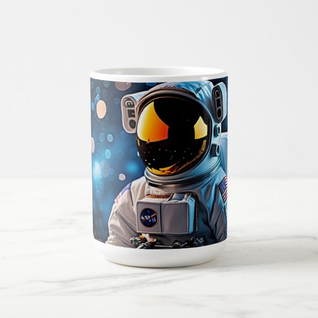 Taza De Café Golden-Visor Astronaut Portrait (Centro)