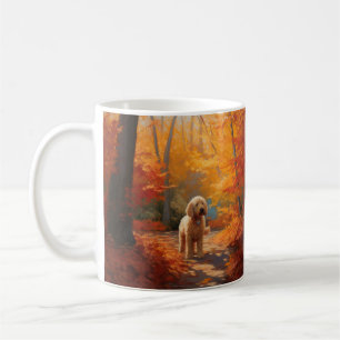 Taza De Café Goldendoodle en Otoño Hojas Caídas Inspiran