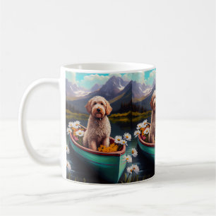 Taza De Café Goldendoodle en una pala: Una aventura escénica