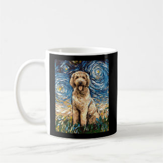 Taza De Café Goldendoodle Starry Night Dog Art De Aja