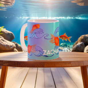 Taza De Café Goldfish con su nombre