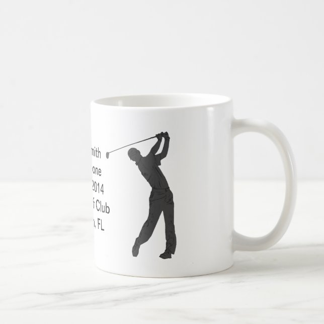 Taza De Café Golf Agujero-en-uno personalizable de la (Derecha)