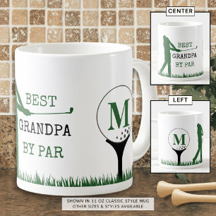 Taza De Café Golf BEST GRANDPA BY PAR Monogram Coffee Mug