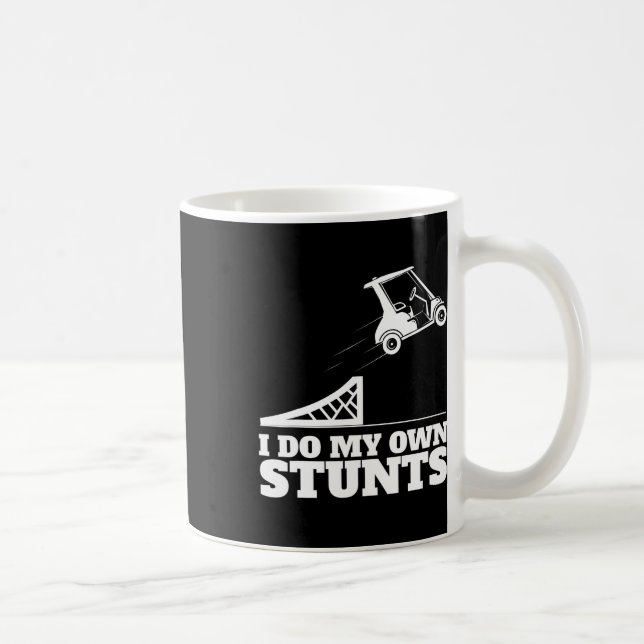 Taza De Café Golf Cart Accident I Do My Own Stunts Fun Present  (Derecha)