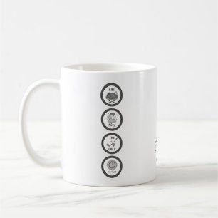 Taza De Café Golf Comer Dormir Repetir Golfista Personalizado
