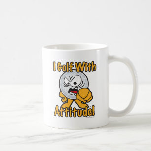 Taza De Café Golf con la pelota de golf del dibujo animado de