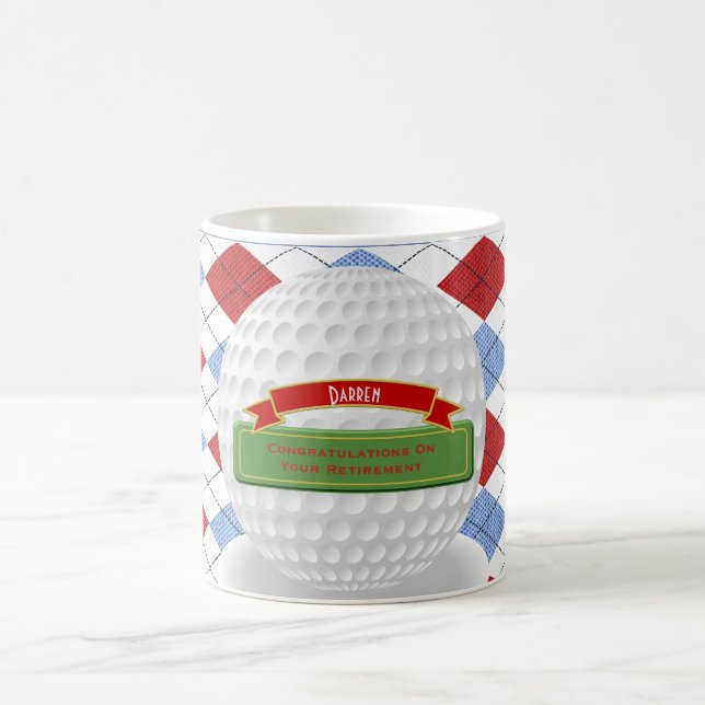Taza De Café GOLF de Hombres Personalizados, Golfer temática Pa (Centro)