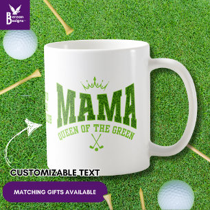 Taza De Café Golf de Mujeres MAMA REINA DEL VERDE Personalizado