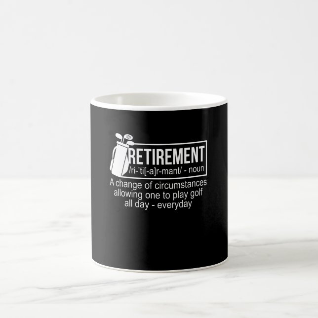 Taza De Café Golf del juego del cambio del retiro diario (Centro)