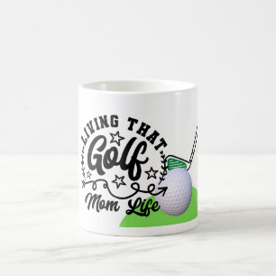 Taza De Café Golf Living that Golf Mom Life with ball and iron 