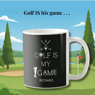 Taza De Café *Golf Moderno Personalizado es Mi Juego Personaliz