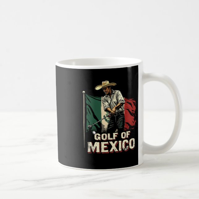 Taza De Café Golf Of Mexico Funny Golfer Pun Patriotic Mexican  (Derecha)