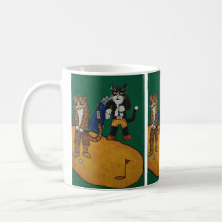 Taza De Café Golf Putting Cats