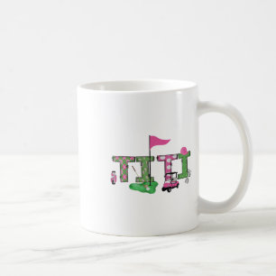 Taza De Café Golf Titi Agujero Rosa En Un Golf Primer Chica De