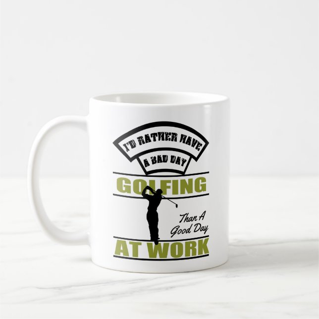 Taza De Café Golf Y Mug De Trabajo (Izquierda)