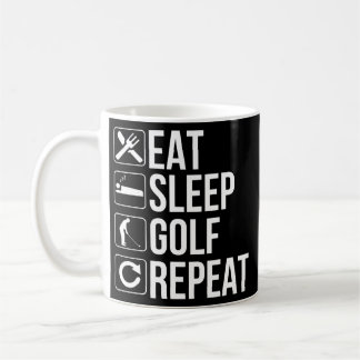 Taza De Café Golfer Funny Gift Comer Sleep Golf Repetir