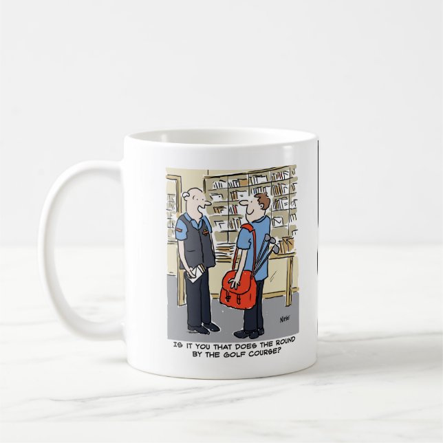 Taza De Café Golfer Postman ama al Personalizado de golf (Izquierda)