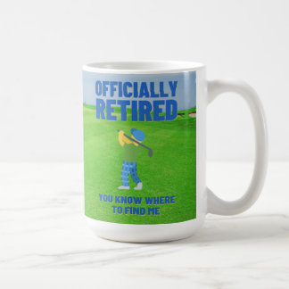Taza De Café Golfer retirado que sabes dónde encontrarme